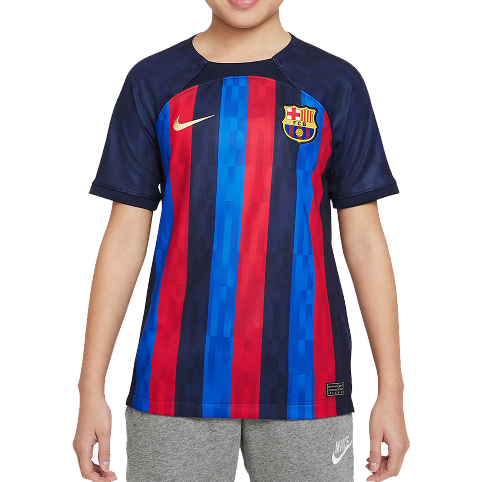 NIKE FC BARCELONA 22/23 HOME JERSEY YOUTH (NAVY/RED/BLUE)