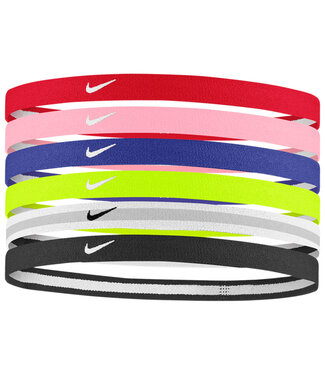 Nike SWOOSH SPORT HEADBANDS 6PK YOUTH (RED/PINK/BLUE)