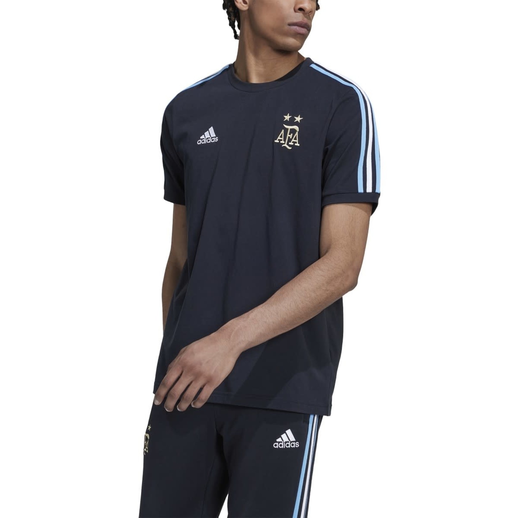 genezen snorkel Petulance Adidas Argentina 2022 3-Stripe Tee - SoccerWorld - SoccerWorld