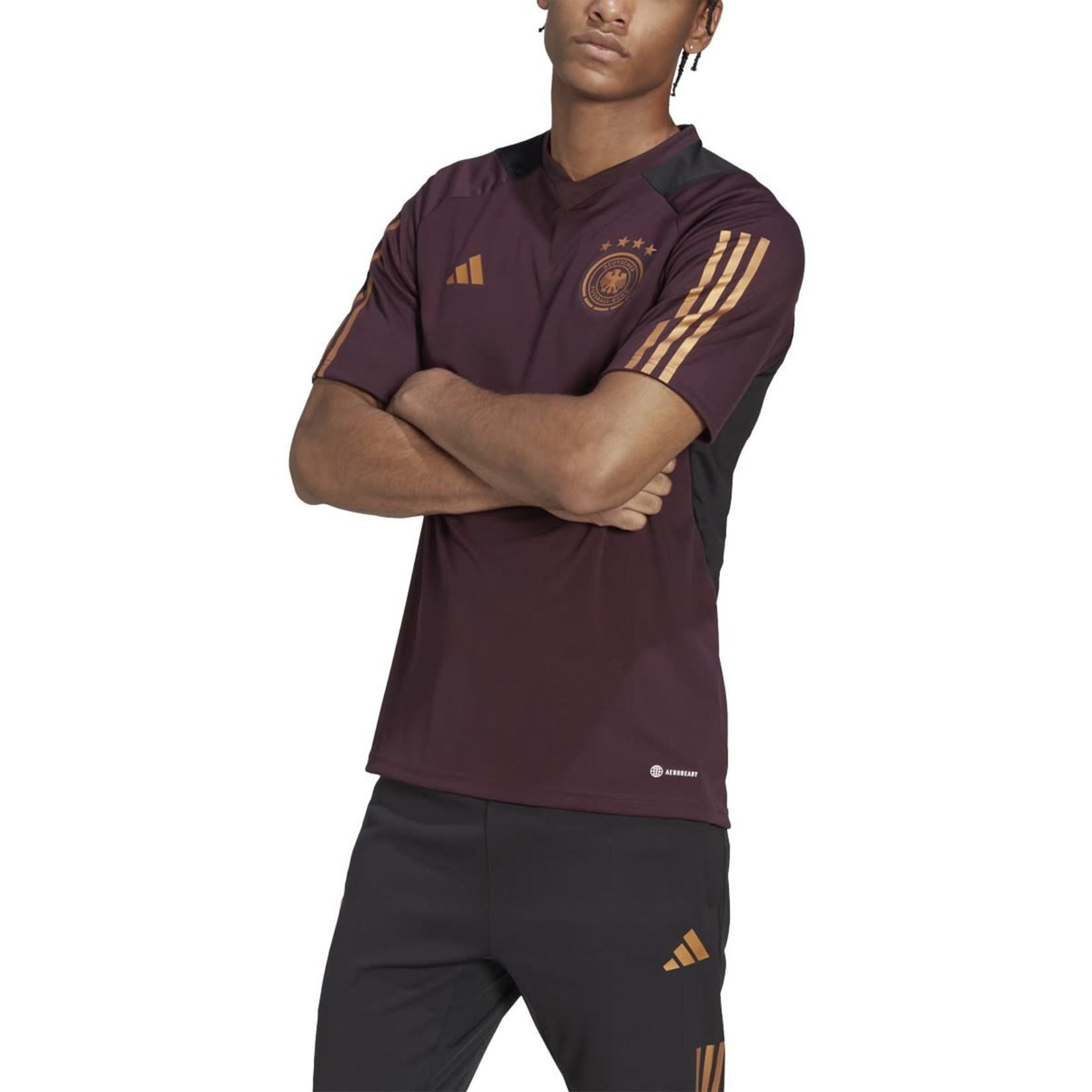 ADIDAS GERMANY 2022 TIRO TRAINING JERSEY (MAROON)