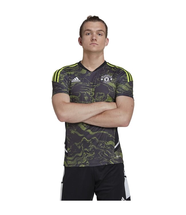 Adidas Manchester United 22/23 Condivo 22 Training Jersey (Black/Lime)