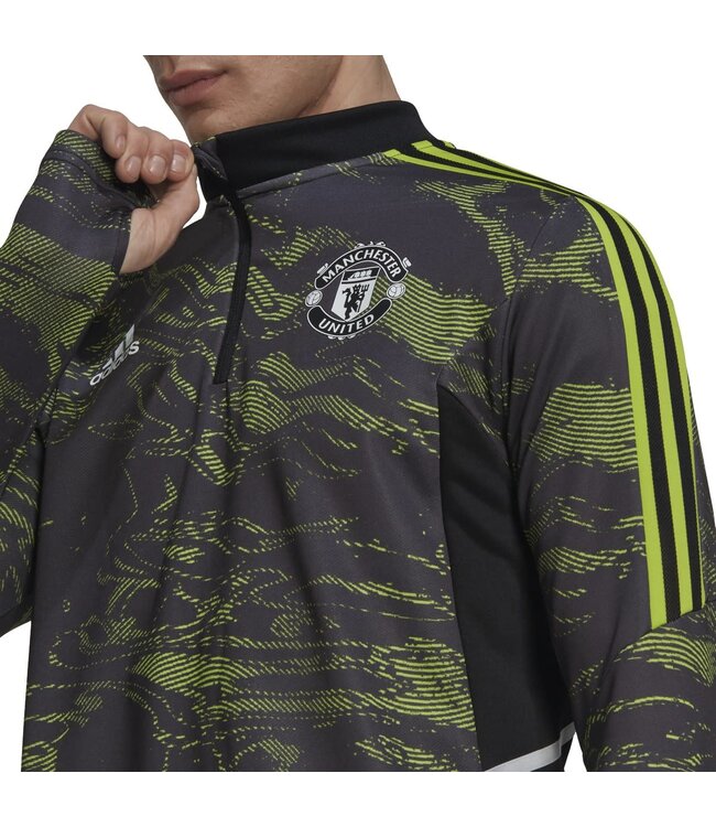 Adidas Manchester United 22/23 Condivo 22 Training Top (Black/Lime)