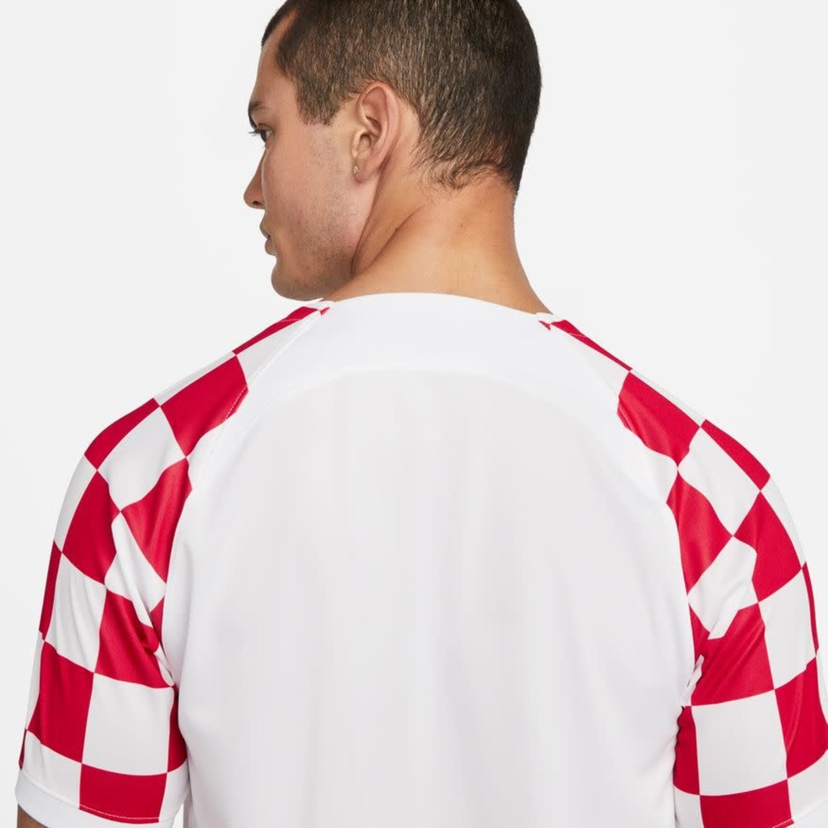 :Nike Croatia 2022 LS Dri-Fit Stadium Home Jersey - White  / Red