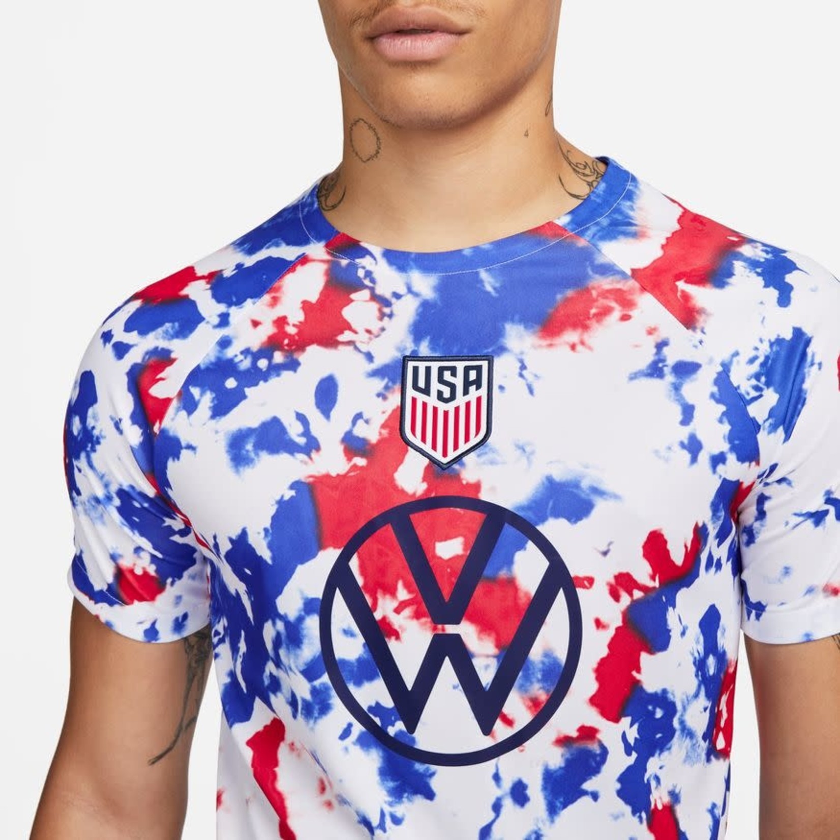 Nike Women's USA Pre-Match Soccer Jersey - Red, White & Blue Tie-dye –  Soccer Corner