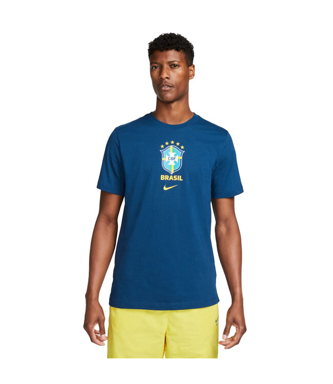 Leisure t-shirt BRAZIL Nike evergreen crest World Cup Qatar 2022 Men's  Blue Original