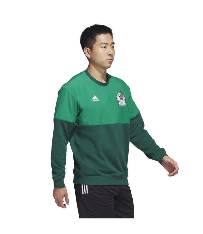 Adidas Mexico 2022 Woven Crew Sweatshirt (Green)
