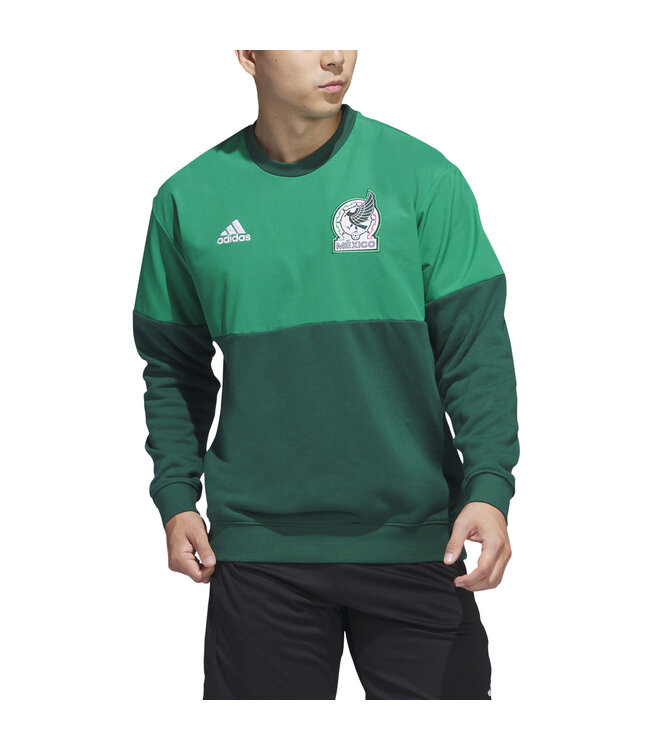 Adidas Mexico 2022 Woven Crew Sweatshirt (Green)