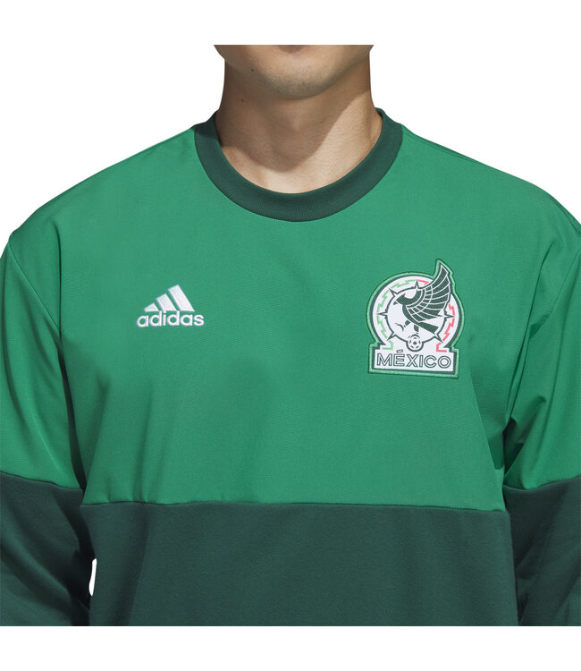 Adidas Mexico 2022 Woven Crew Sweatshirt (Green)