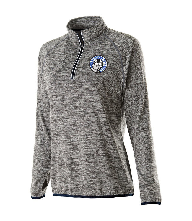 Holloway Force Training 1/4 Zip Top Women (Chelsea) (Gray/Navy)