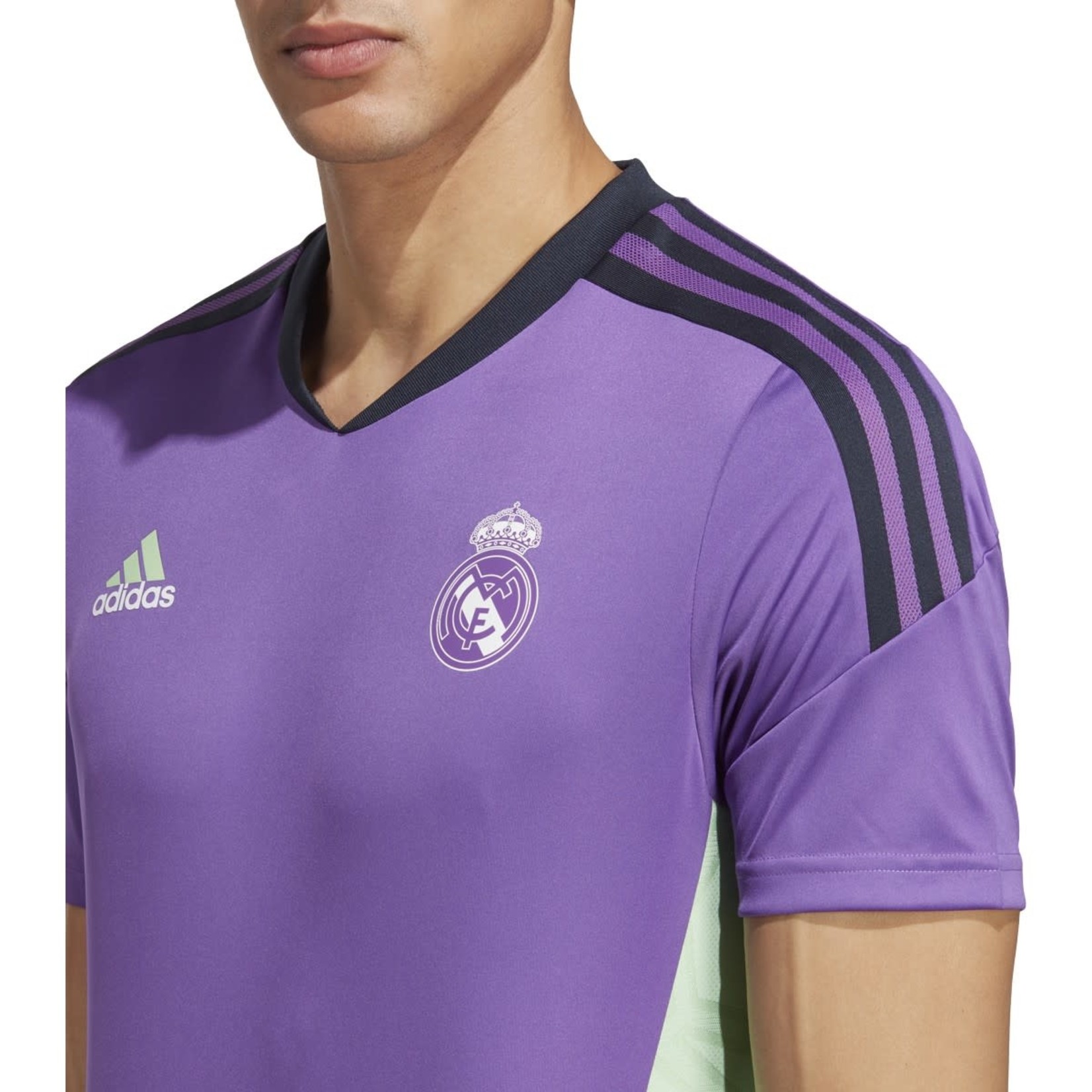 22-23 Real Madrid Training White Purple Fans Jersey