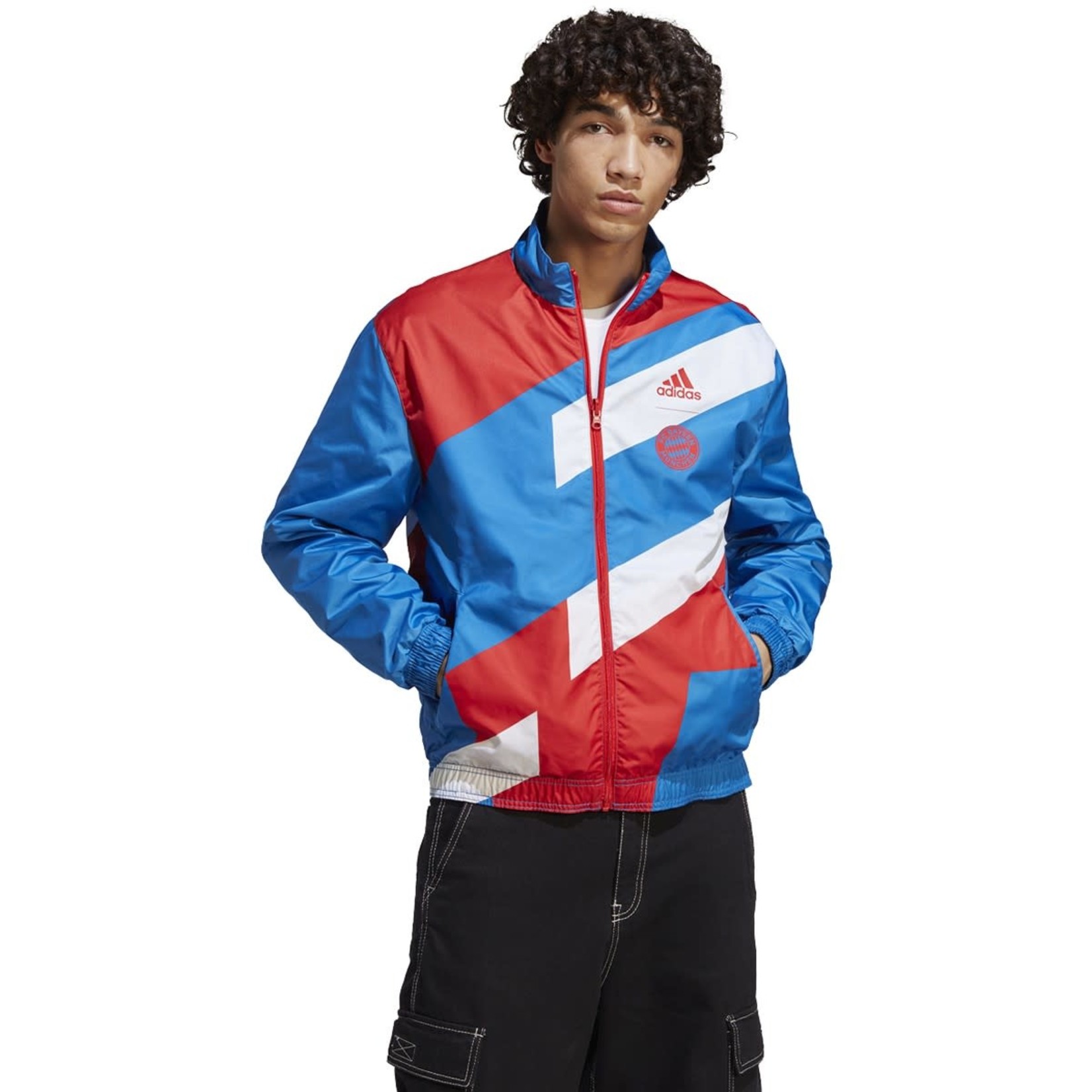 adidas jacket blue and red