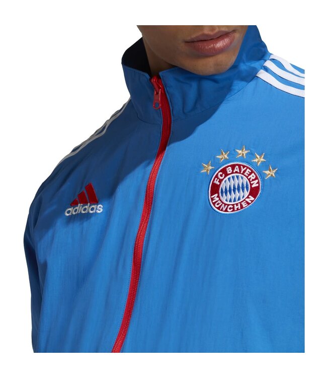 Adidas Bayern 22/23 Reversible Anthem Jacket (Blue/Red)