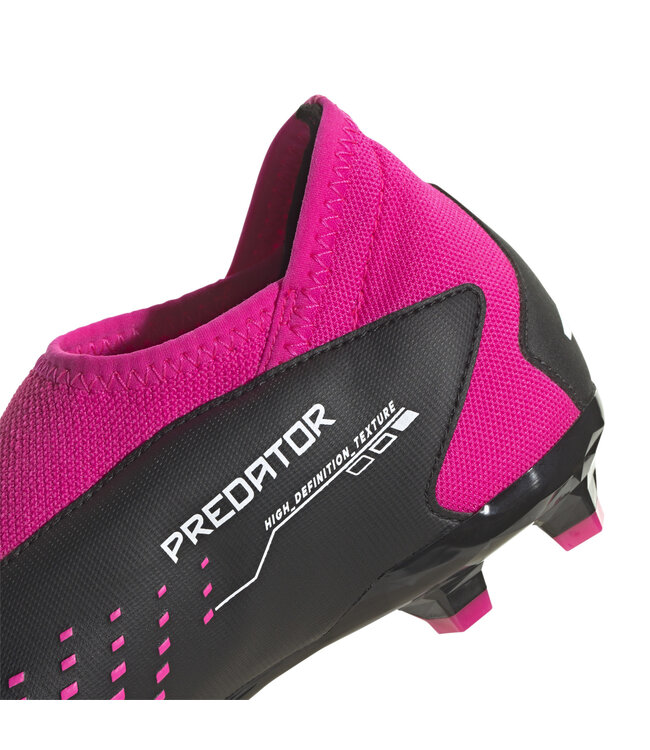 Adidas Predator Accuracy.3 Laceless FG Jr (Black/Pink)