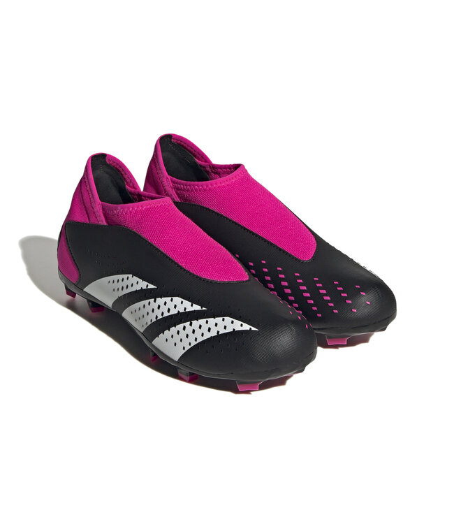 Adidas Predator Accuracy.3 Laceless FG Jr (Black/Pink)