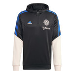 ADIDAS MANCHESTER UNITED 22/23 HOODED TRACK TOP (BLACK/PINK)