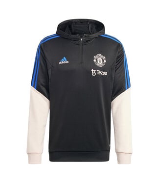 Adidas MANCHESTER UNITED 22/23 HOODED TRACK TOP (BLACK/PINK)