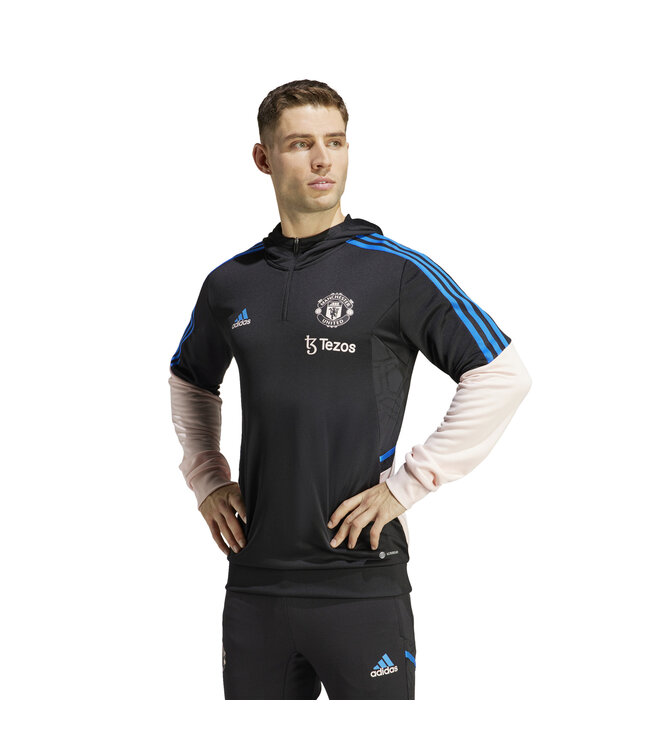 Adidas Manchester United 22/23 Hooded Track Top (Black/Pink)