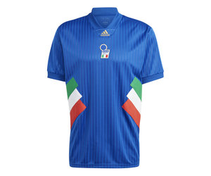 Men's Adidas Italy Icon Jersey - Blue - Small