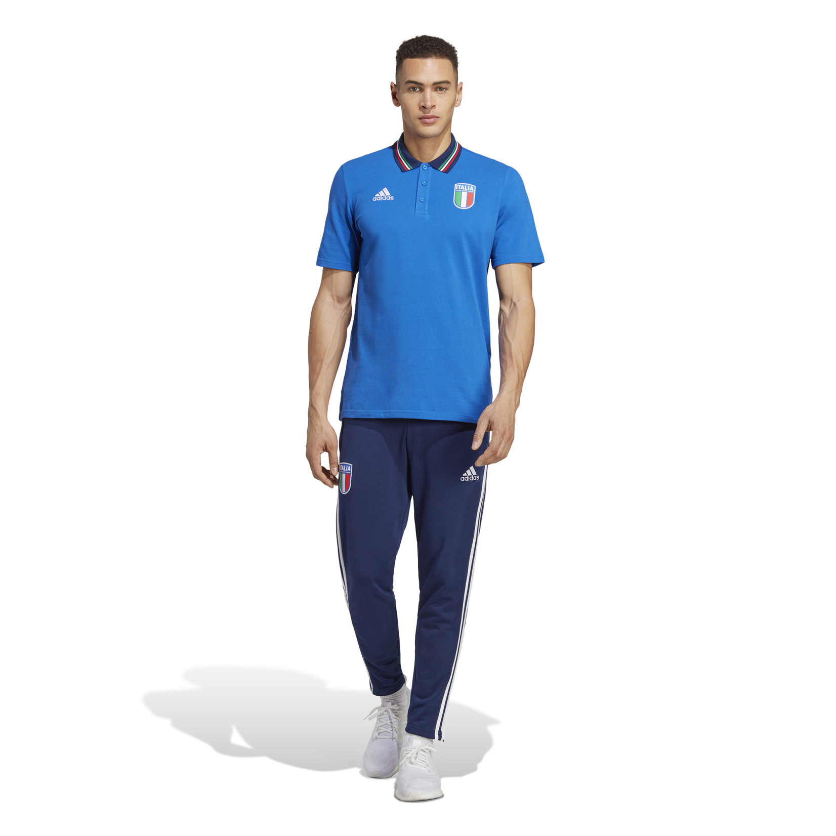 Adidas Italy DNA Blue Polo, Men's, Small