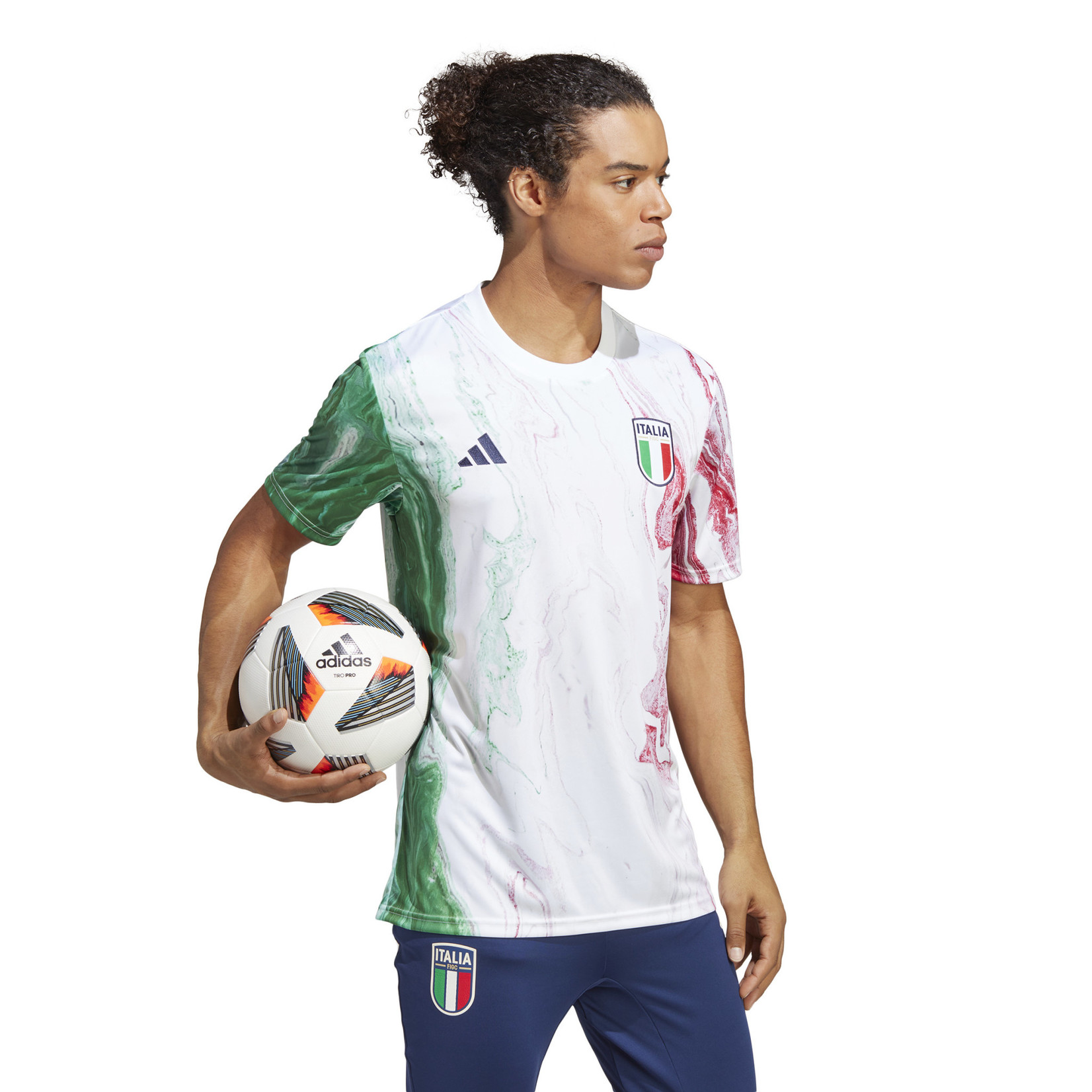 adidas Italy Italia 2023 Prematch Training Jersey - Marble White