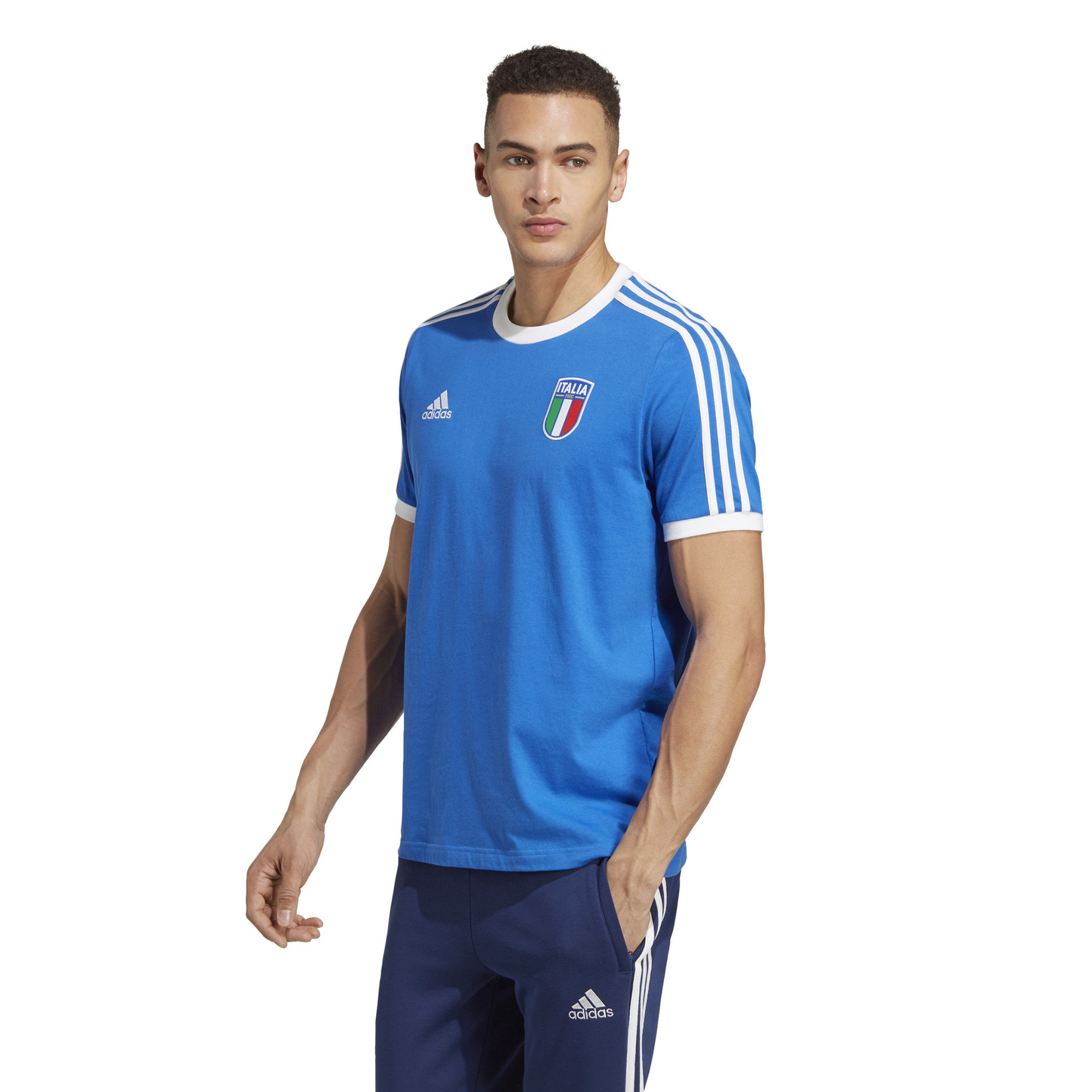 Adidas Originals Italy 2023 Icon Jersey T-shirt In Blue