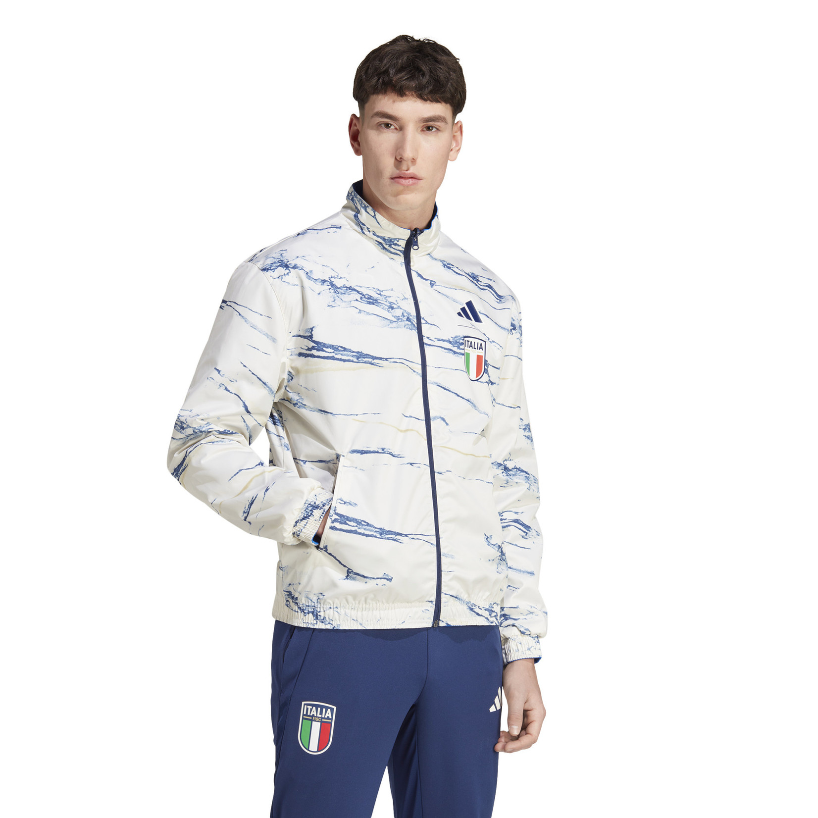 Adidas Italy 2023 Reversible Anthem Jacket - SoccerWorld - SoccerWorld