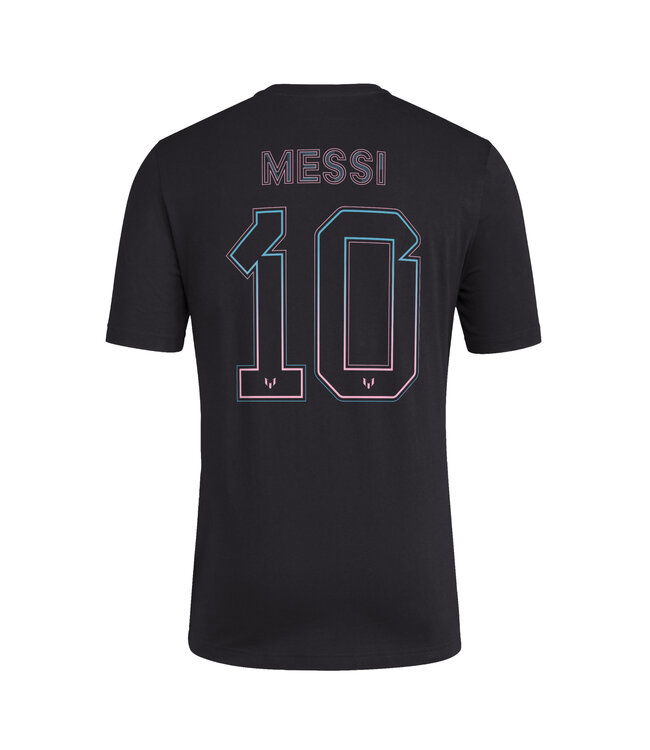 Adidas Messi "M" Graphic Tee (Black/Pink/Blue)