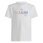 ADIDAS MESSI "M"IAMI GRAPHIC TEE YOUTH (WHITE/PINK/BLUE)