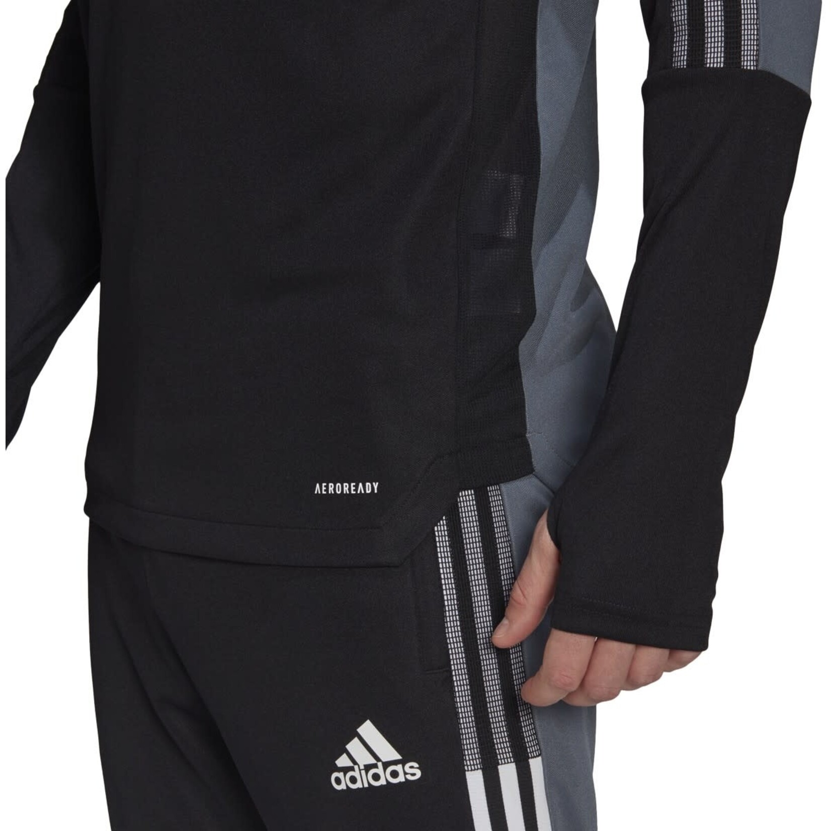 adidas Human Race Real Madrid 1/4 zip Training Top - Black/Onix