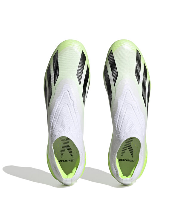 Adidas X Crazyfast.1 Laceless FG (White/Lime)