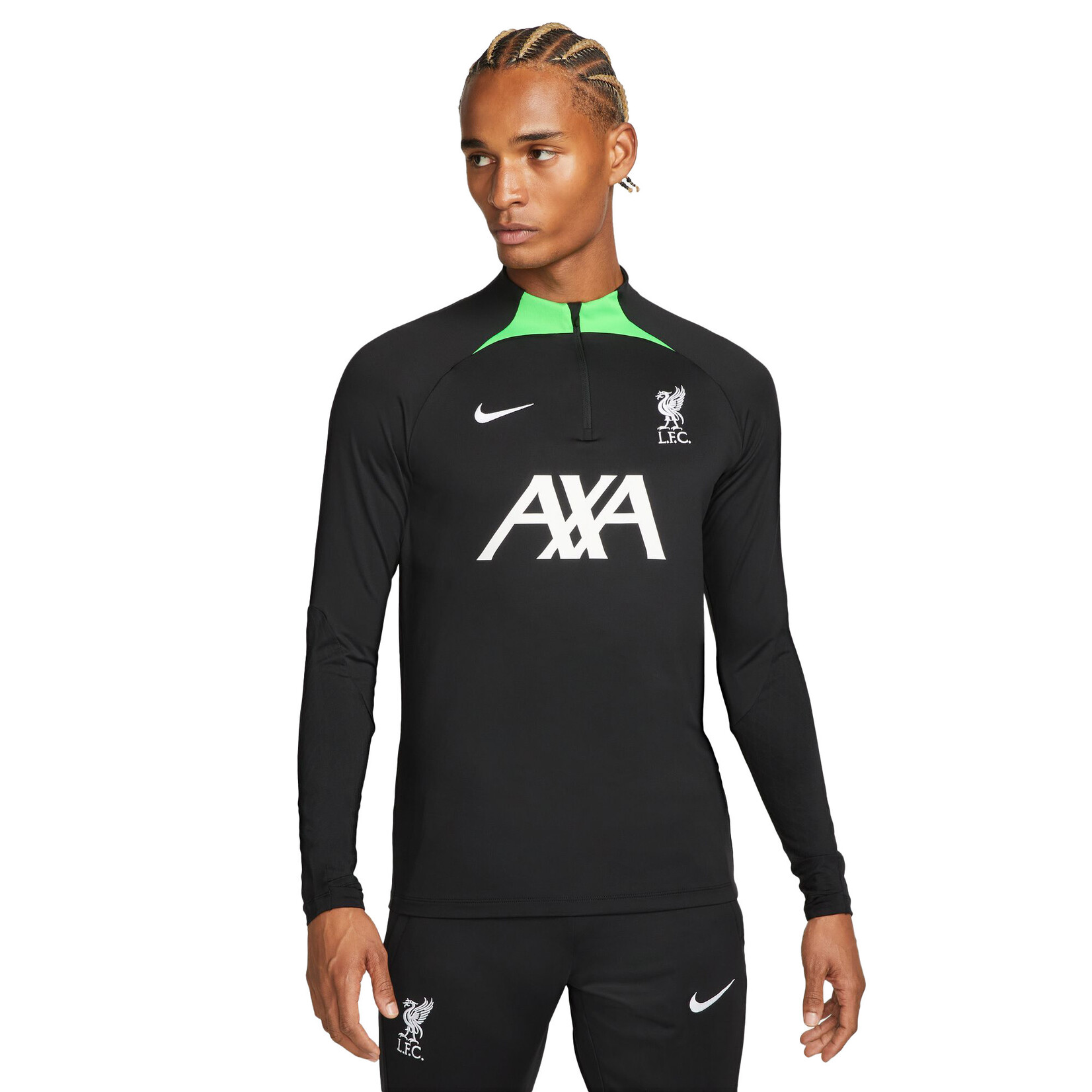 NIKE LIVERPOOL 23/24 STRIKE DRILL TOP 1/4 ZIP (BLACK/GREEN)