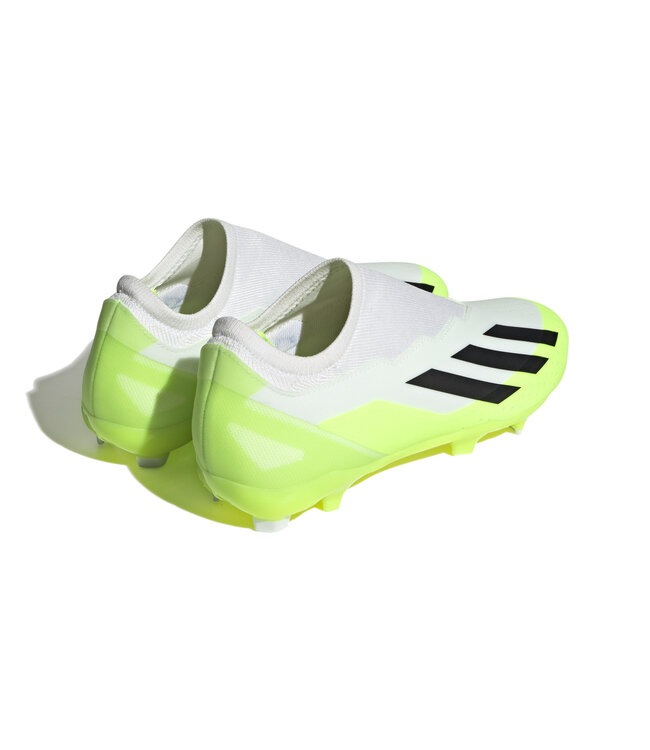 Adidas X Crazyfast.3 Laceless FG (White/Lime)