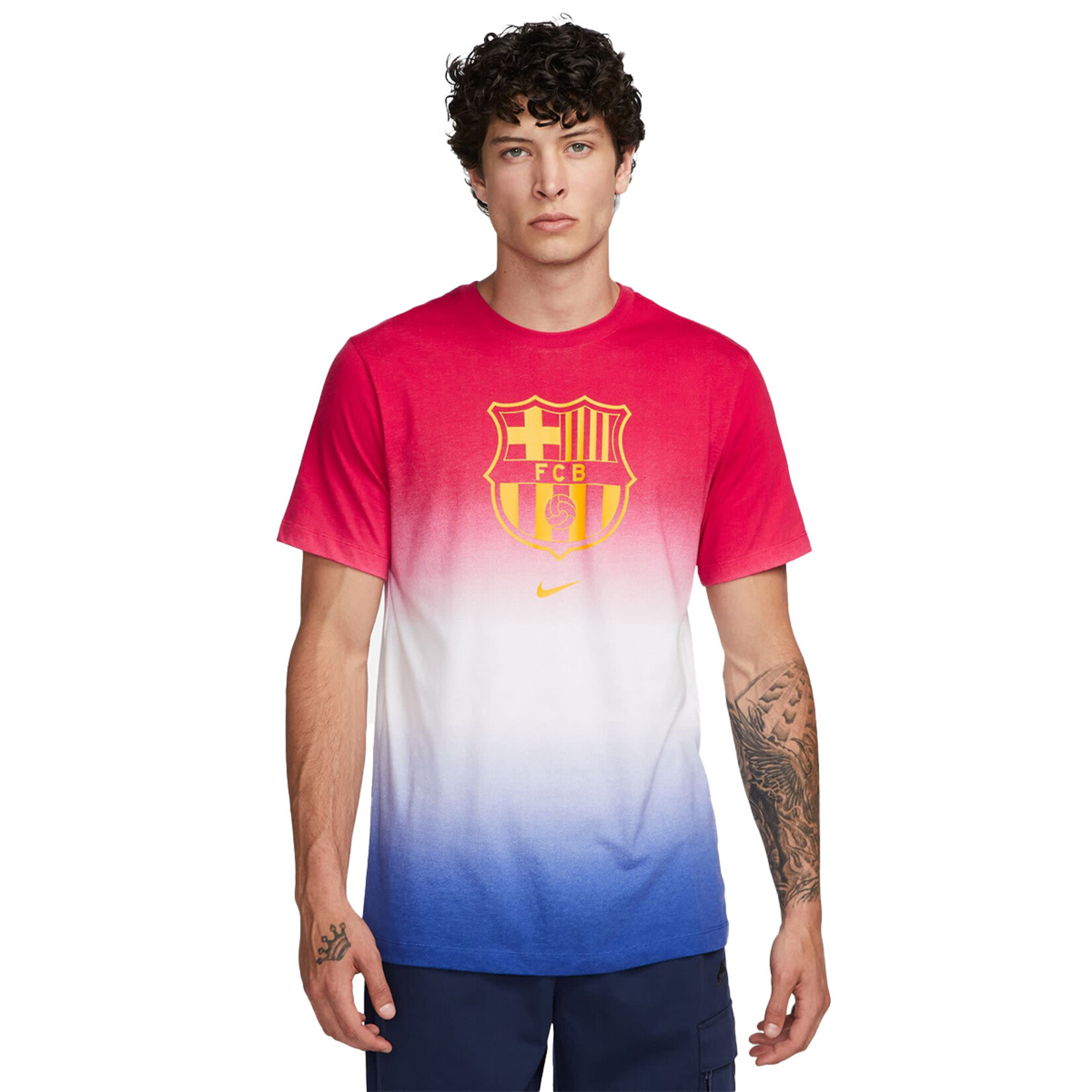 White Nike FC Barcelona Strike T-Shirt Women's