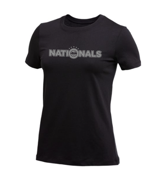 Nike NATIONALS ATHLETIC CUT TEE WOMEN (BLACK/SILVER)