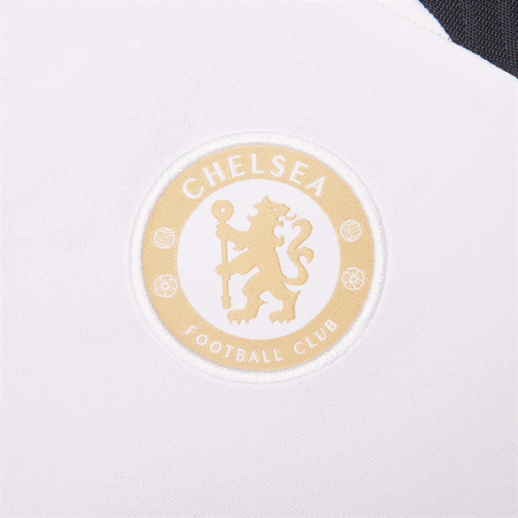 NIKE Chelsea 23/24 Strike Training Jersey (White/Black/Gold)