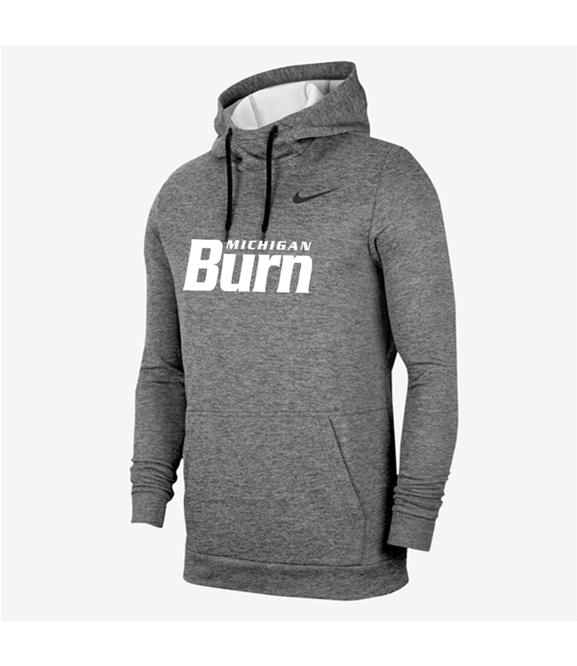 Nike MI Burn Therma Hoodie Pullover Zipper Pocket (Gray)