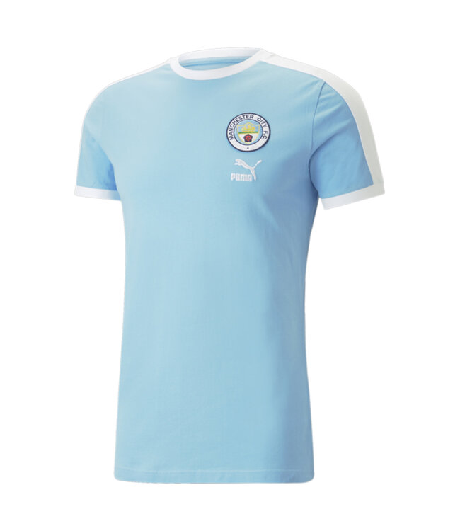 PUMA Manchester City 23/24 FTBLheritage T7 Tee (Blue/White)