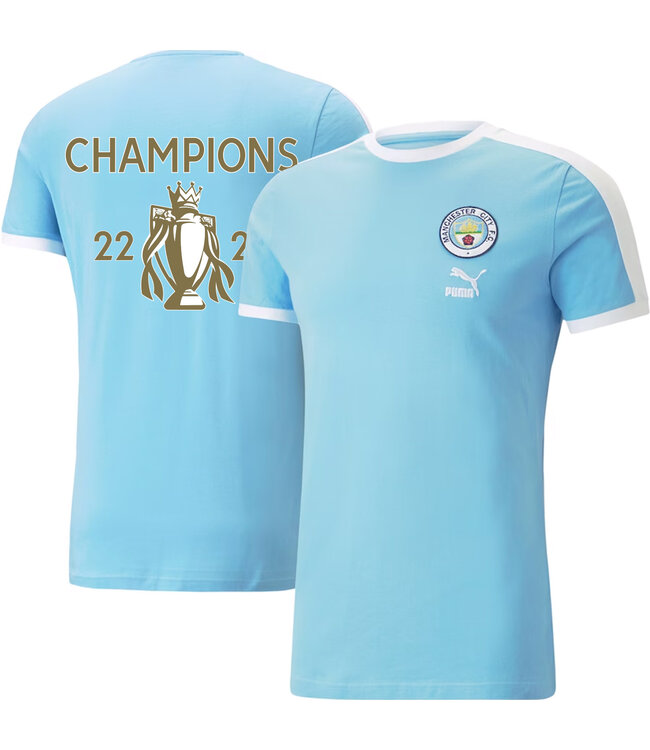 PUMA Manchester City 22/23 FTBLheritage T7 Champions Tee (Blue/White)