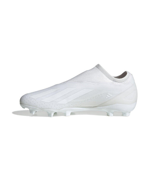 Adidas X Crazyfast.3 Laceless FG (White/White)