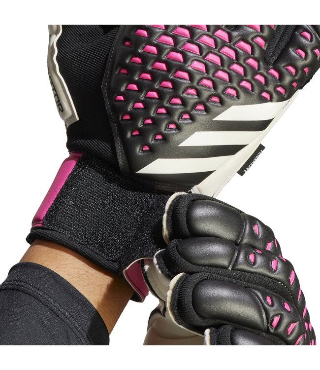 Adidas Predator Match Fingersave Goalkeeper Gloves (Black/Pink)