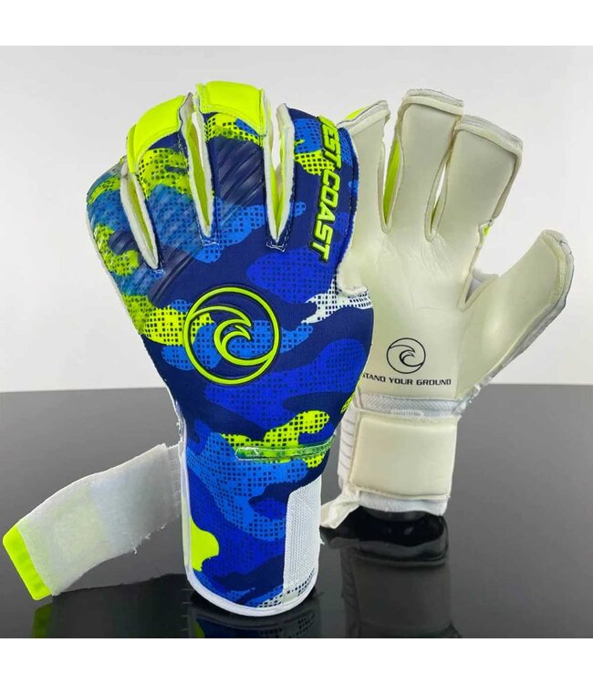 West Coast Helix Defiant Goalkeeper Gloves (Blue/Neon)