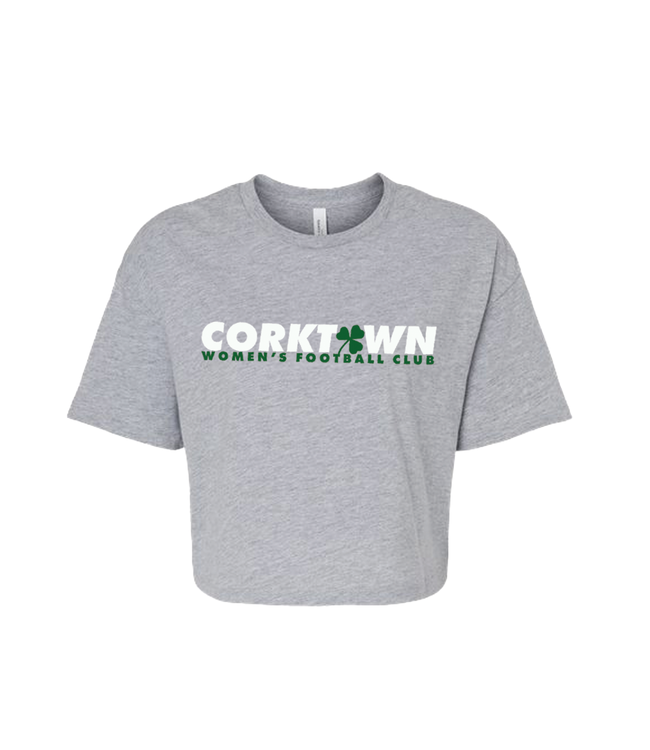 Bella + Canvas CORKTOWN WFC 25: CROP TEE (GRAY)