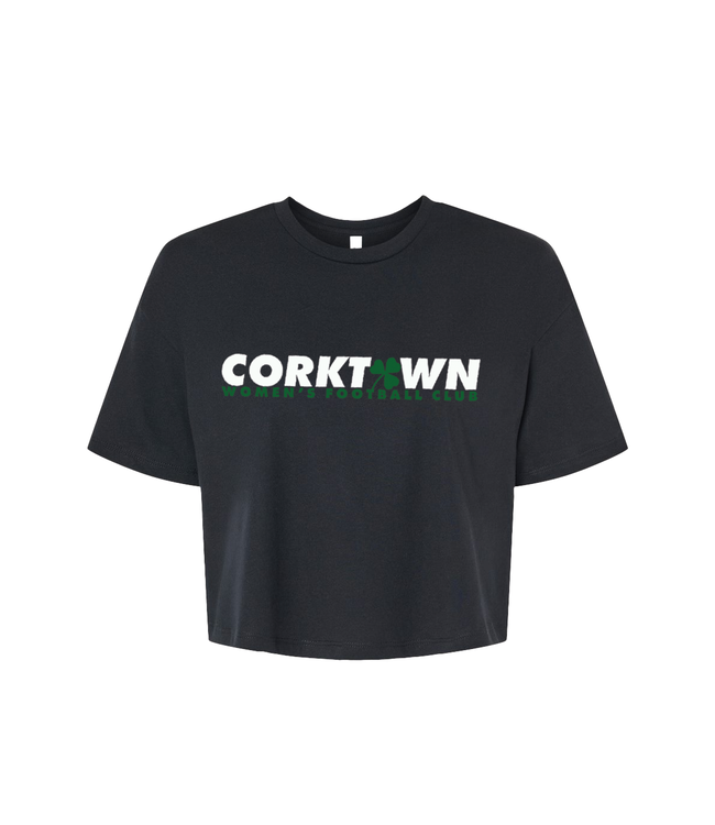 Bella + Canvas CORKTOWN WFC 25: CROP TEE (BLACK)