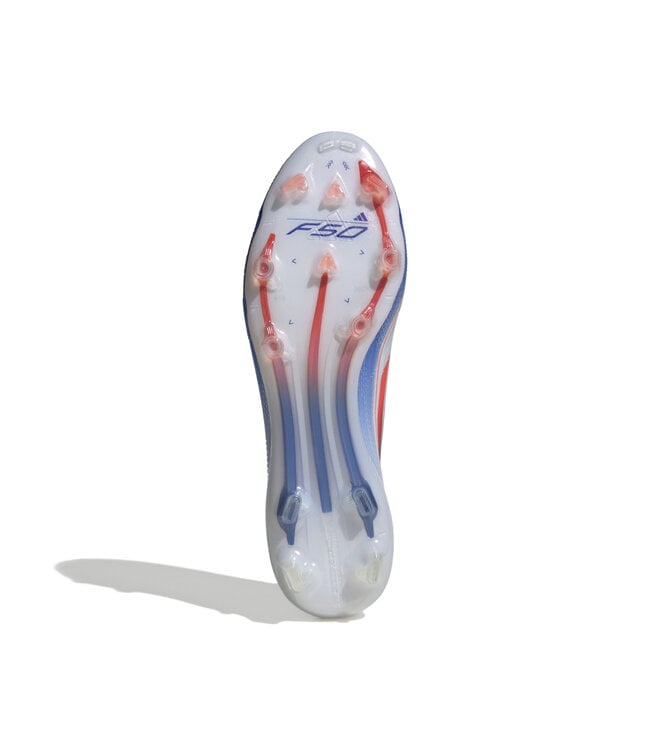Adidas F50 Elite Laceless FG (White/Orange/Blue)