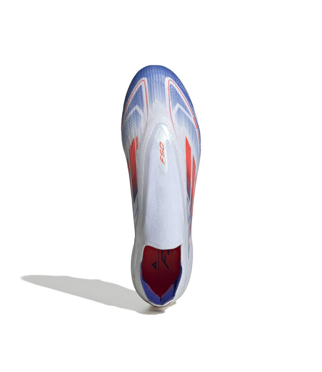 Adidas F50 Elite Laceless FG (White/Orange/Blue)