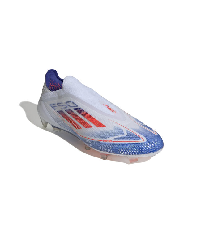 Adidas F50 Elite Laceless FG (White/Orange/Blue)
