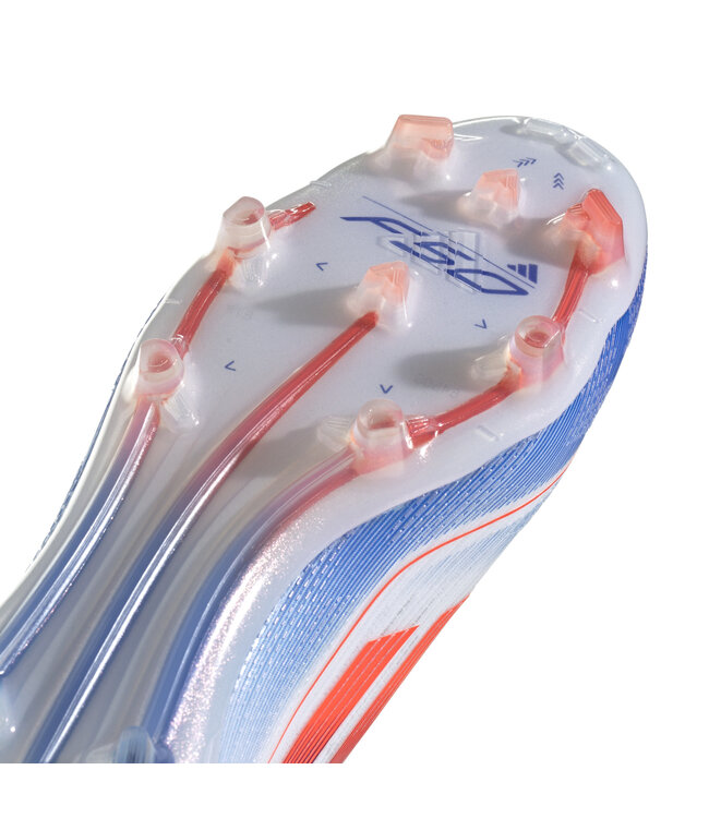 Adidas F50 Elite Laceless FG (White/Orange/Blue)