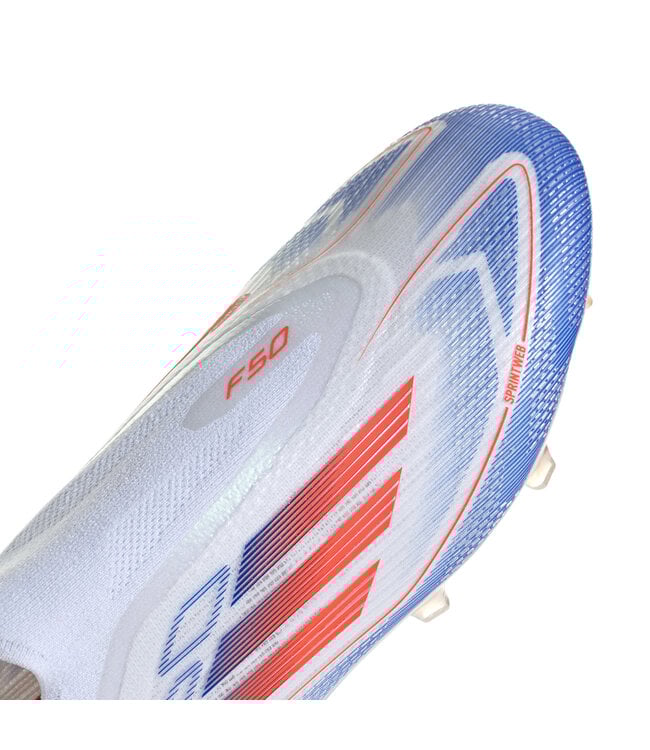 Adidas F50 Elite Laceless FG (White/Orange/Blue)