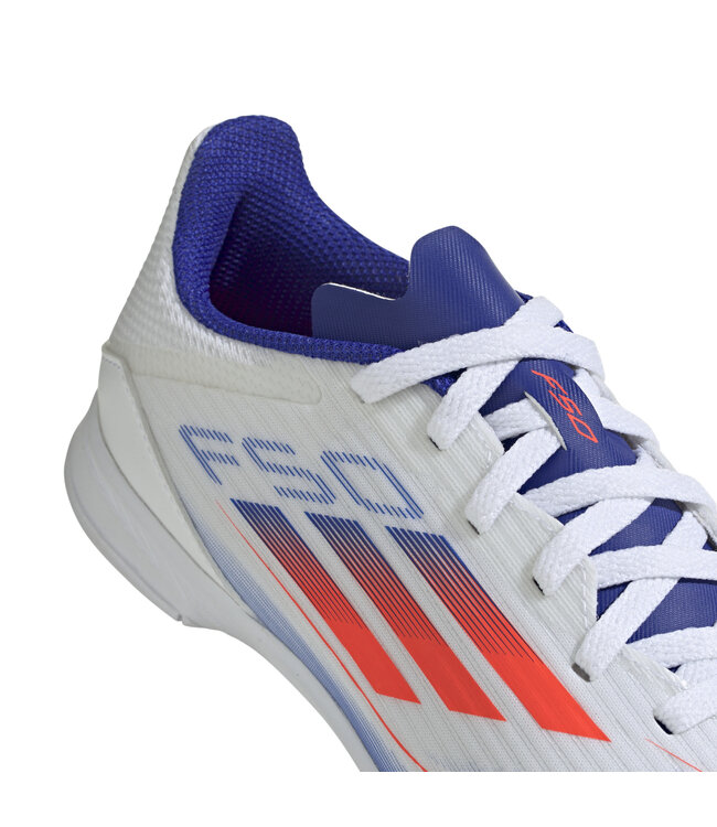 Adidas F50 League Turf Jr (White/Orange/Blue)