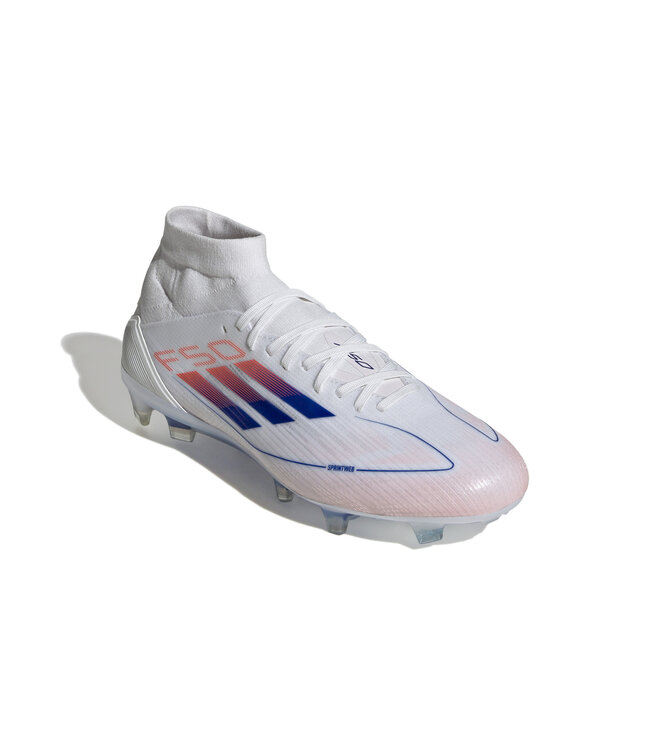 Adidas F50 Women's Pro Mid FG (White/Orange/Blue)